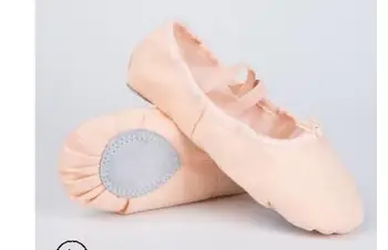 100 пар/лот, оптовая продажа, Балетные туфли для девочек, Парусиновая обувь с мягкой подошвой для балетных танцев, нескользящая мягкая обувь, Детская балетная танцевальная обувь
