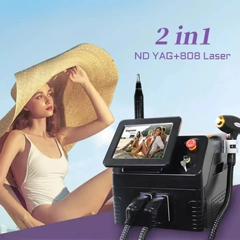 2000 Вт Портативный 808 диод 2 в 1 пикосекундном лазерном перманентном аппарате для удаления татуировок и удаления волос
