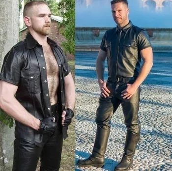 2022 Мужские костюмы в европейском и американском стиле, мужская рубашка из искусственной кожи, одежда для выступлений на сцене ночного клуба DS