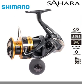 2022 Оригинальное Рыболовное Колесо SHIMANO SAHARA 500 1000 C2000S 2500 C3000 4000XG C5000XG AR-C Спиннинговая Рыболовная Катушка