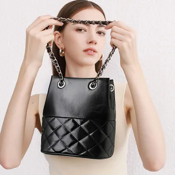 2023 Новый дизайн, сумка-тоут из натуральной воловьей кожи хорошего качества, женская модная сумка-мессенджер через плечо
