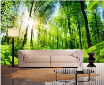 3d фотообои для стен в рулонах настенная роспись на заказ Солнечный лес большое дерево природные пейзажи домашний декор Украшение гостиной