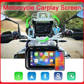 5-Дюймовый мотоцикл IPX7 GPS Мото Навигация Портативный Мотонавигатор GPS Навигация Мотоцикл Carplay Android Auto Водонепроницаемый