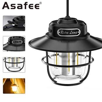 Asafee LY12 LED 300LM Кемпинговый светильник Type-C с зарядкой от встроенного аккумулятора, Мини-лампа для палатки, подвесной фонарь, прожектор для газона на открытом воздухе