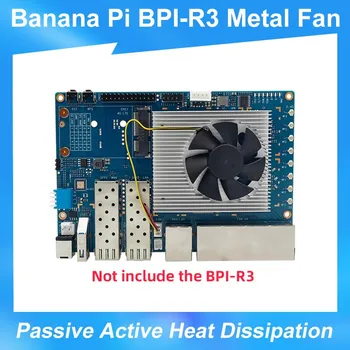 Banana Pi BPI-R3 Металлический Корпус с Удлиненным Вентилятором, Пассивное и активное рассеивание тепла с Охлаждающим вентилятором, радиатор для Pi BPI-R3