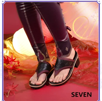 Genshin Impact Косплей Игра Kuki Shinobu Косплей Обувь Женские Сабо Для Косплея