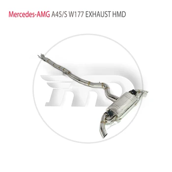 HMD Производительность Выхлопной системы из Нержавеющей Стали Catback для Mercedes Benz AMG A45 A45S W177 Автоматический Электронный Клапан Глушителя