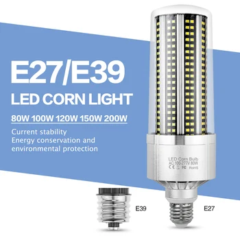 Home Bombillas LED AC85 ~ 220 В E27 Вентилятор Кукурузная Лампа 80 Вт 120 Вт 150 Вт 200 Вт Коммерческое Освещение Склад Мастерская Промышленная Потолочная Лампа