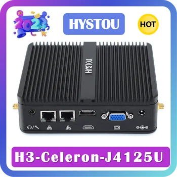 HYSTOU Перепродает OEM Factory COM USB Процессор Intel Celeron J4125 Nuc Портативный Компьютер Full DDR4 Win10 Core 4 Quad Mini PC