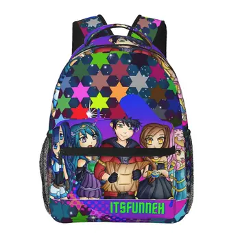 Itsfunneh And The Krew, рюкзак со звездами для девочек и мальчиков, дорожный рюкзак, рюкзаки для подростков, школьная сумка