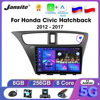 Jansite 2Din Android 11 Автомобильный Стерео Радио Для Honda Civic Хэтчбек 2012-2017 8G + 256G Мультимедийный Видеоплеер Auto Carplay RDS AM