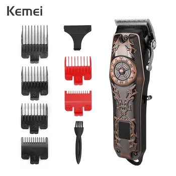 Kemei KM-2617 Электрическая Машинка Для Стрижки волос, Профессиональный Триммер, ЖК-Беспроводная Машинка Для Стрижки Волос, Инструмент Для тонкой настройки Бритвы, Инструмент для Укладки Волос 40D