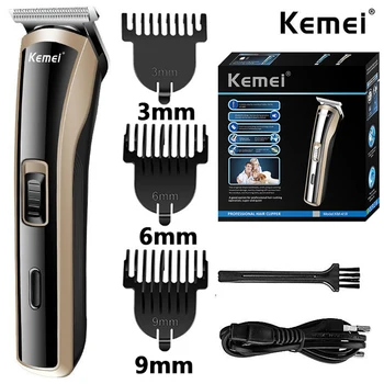 Kemei Электрическая Беспроводная Машинка для стрижки волос, Перезаряжаемая Детская машинка для стрижки волос, инструмент для укладки волос, Оригинальная мужская машинка для стрижки волос KM-418