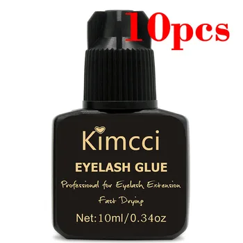 Kimcci 10 мл, 10 шт./лот, Индивидуальный клей для наращивания ресниц, Клей для наращивания накладных ресниц, быстросохнущий, долговечный