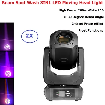 Lyre LED 200W Beam Spot Wash Движущийся Головной Свет DMX 512 Moving Head Beam Professioanl Dj Бар Ночной Клуб Сценический Светильник Party Machine