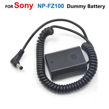 NP-FZ100 Манекен Батареи Декодированный Соединитель постоянного тока Пружинный кабель Подходит для блока питания Sony Alpha 9 A9 ILCE-7M3 A7RIII A7 III 7M3 7M3K A7M4