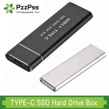 PzzPss USB 3.1 TYPE-C для M.2 NGFF SSD Мобильный жесткий диск Коробка для дисков 6 Гбит/с Внешний корпус Чехол Для M2 SATA SSD USB 3.1 2260/2280