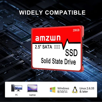 SSD 128 ГБ 256 ГБ 512 ГБ 1 ТБ SATAIII Внутренний Твердотельный Накопитель 2,5 Дюйма Жесткий Диск для Настольного ноутбука
