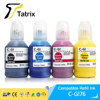 Tatrix GI 76 GI76 GI-76 Premium Color Совместимые чернила для заправки чернил на водной основе в бутылках для Canon MAXIFY GX6070 GX7070 Принтер
