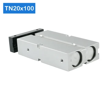 TN20 *100-S Бесплатная доставка Диаметр 20 мм Ход 100 мм Компактные Воздушные Цилиндры TN20X100-S Пневматический цилиндр Двойного Действия