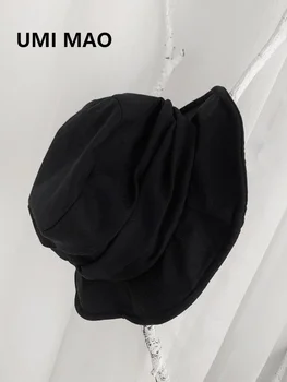 UMI MAO Yamamoto Wind Темно-Черная Японская Ретро Рыбацкая Шляпа Мужская Женская Складная Дизайнерская Шляпа Harajuku Y2k Femme Hombre Gothic