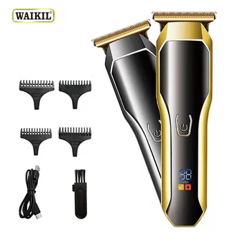WAIKIL Профессиональная Электрическая Машинка для стрижки волос Для мужчин, Перезаряжаемая Бритва, Триммер, машинка для стрижки волос