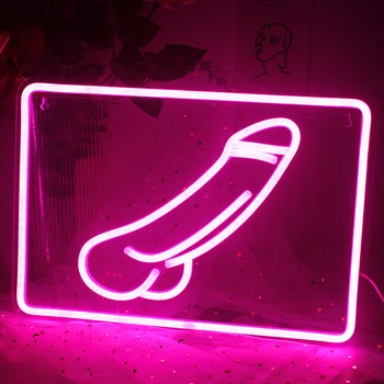 Wanxing Man Неоновая лампа Смешные неоновые вывески Неоновая вывеска для настенного декора с питанием от USB С выключателем Комната Спальня Домашнее секс-украшение