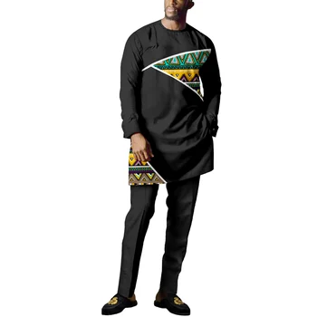 Африканская традиционная одежда для мужчин, Дашики, Свободная повседневная одежда по контракту, племенные наряды, Модный спортивный костюм, комплект из 2 предметов