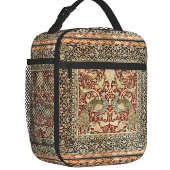 Винтажные термоизолированные сумки для ланча William Morris с цветочным текстильным рисунком, Портативный Контейнер для ланча, Походная коробка для хранения продуктов