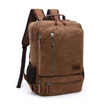 Винтажный Холщовый Рюкзак, Мужская Дорожная сумка Большой Емкости, Высококачественная Студенческая сумка, Мужской рюкзак для ноутбука