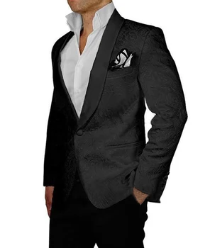 Высококачественные Черные мужские костюмы из 2 предметов, официальные свадебные костюмы Slim Fit, мужские Смокинги для шаферов, Terno Masculino