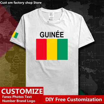 Гвинейская Республика, Джин, Гвинейская страна, Футболка, Изготовленная на заказ, Джерси, Имя Фанатов, Номер, ЛОГОТИП, Высокая Уличная Мода, Свободная Повседневная Футболка