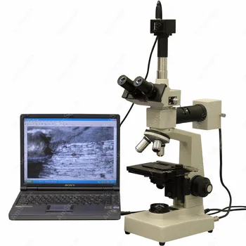 Двухсветовой металлургический микроскоп-AmScope Поставляет 40X-1600X Двухсветовой металлургический микроскоп + 8-мегапиксельная цифровая камера