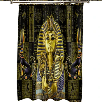 Дешевая Африканская Египетская Пирамида фараона, Водонепроницаемые Моющиеся Аксессуары для ванной Комнаты, Занавески для душа из полиэстера с 12 шт. крючками