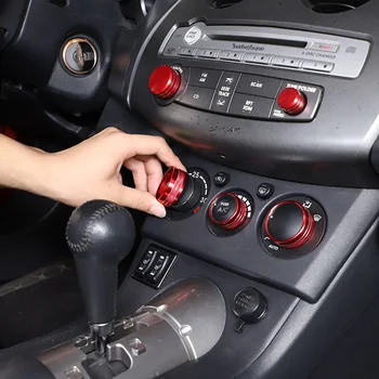 Для Mitsubishi Eclipse 2006-2011, Ручка регулировки громкости кондиционера из алюминиевого сплава, кольцо, накладка, Автомобильные Аксессуары