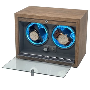 Для Rolex 2 Коробка Для Намотки часов с Автоматическим Питанием от USB Роскошная Деревянная Коробка Для часов С Механическими Часами Коробка с Бесшумным Вращением Электродвигателя