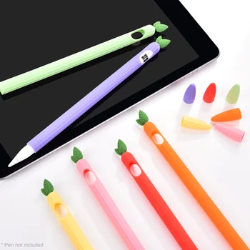 Для милых силиконовых чехлов Apple Pencil с защитой от падения, все включено, чехол-карандаш для iPad Серии 1.0 + 2.0