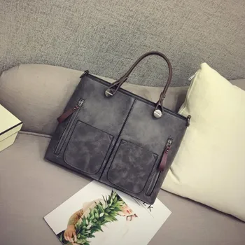 Женская сумка, Женская сумка через плечо, Модный кошелек, Винтажная кожаная сумка, сумка большой емкости, наклонная сумка, сумка для мамы