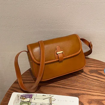 Женская сумка-мессенджер из натуральной кожи 2023, Весенне-летняя Новая Модная сумка, Маленькая Квадратная сумка, Женская сумка через плечо высокого качества