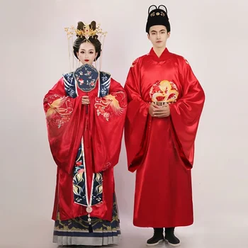 Женское свадебное платье династии Мин с изображением Хань Сюй, поющих дракона и Феникса, Мамяньцунь с золотой тканью, халат с круглым воротником Сяпэй, осень-зима