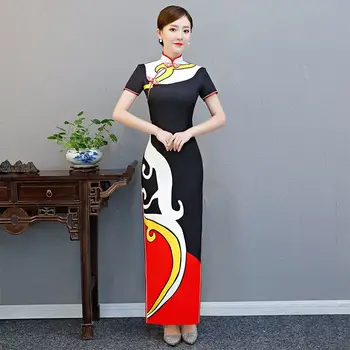 Женское Сексуальное Вечернее Длинное Платье Чонсам В Традиционном Китайском стиле, Восточное Женское Элегантное Вечернее платье Ципао, Vestido S-5XL