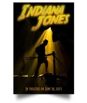 Индиана Джонс 5 Фильм 2022 Художественный Фильм Печать Шелкового Плаката Домашний Декор Стен 24x36 дюймов