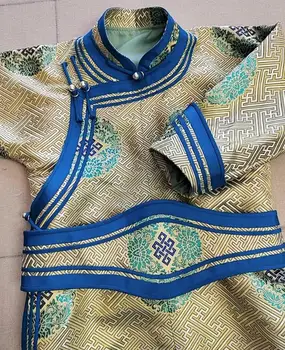 Китайский Монгольский Мужской халат Весеннее платье С традиционной вышивкой на каждый день