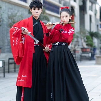 Китайский национальный костюм для народных танцев, Женская одежда Hanfu, Мужская Одежда для Фехтовальщика, Мужское платье для пары, Халат для принца Династии Тан