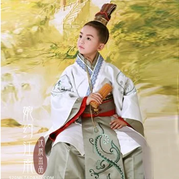 Костюм Ханфу для мальчика Цин Лонг Ю Ланг, дизайн такой же, как у телевизионных схем костюма прекрасного принца, Детский костюм на День защиты детей