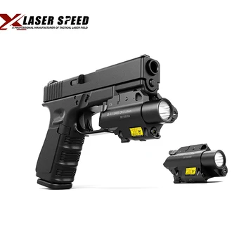 Лазерный Алюминиевый Компактный ИК-и зеленый Лазерный Прицел Laserspeed с Двойным Лучом с Высоким Просветом Оружейного Фонаря, Тактический Комбинированный Полноразмерный пистолет Glock 17