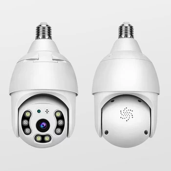 Лампочка Камера Наблюдения Лампа Wifi Ампула Веб-камера Полноцветный Беспроводной Монитор безопасности В помещении Домашнее Видеонаблюдение