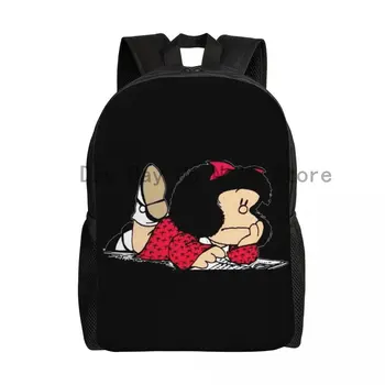 Милый Рюкзак Mafalda для Мужчин И Женщин, Школьный Рюкзак для студентов Колледжа, Подходит Для 15-Дюймового Ноутбука, Аргентинских Мультяшных Сумок Quino