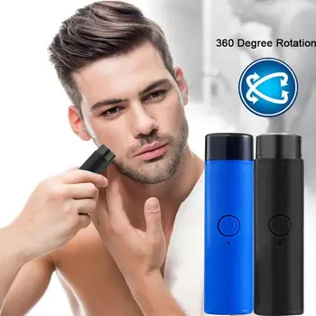 Мини-электробритва, Мужская Портативная Электробритва, Триммер для бороды, USB-Аккумуляторная бритва, Машинка для стрижки лица и всего тела, Борода