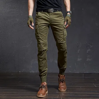 Модные высококачественные Тонкие военные камуфляжные повседневные тактические брюки-карго, уличная одежда, Джоггеры Harajuku, мужская одежда, брюки